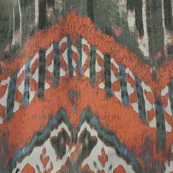 SOUTHWESTERN TWILL GREEN CORAL BUTTON FRONT JACKET JONES NEW YORK  M MEDIUM - Picture 13 of 15